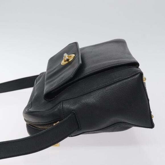 CELINE Shoulder Bag Leather Black Gold - Picture 5 of 13